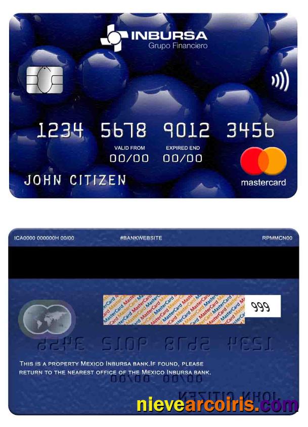 Mexico Inbursa bank mastercard